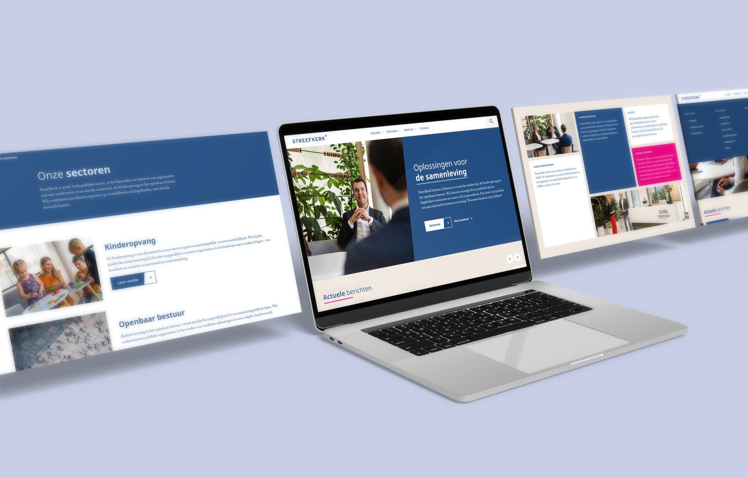 Schermen van de website van Streefkerk legal